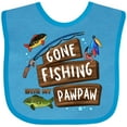 thumbnail image 3 of Inktastic Gone Fishing with My Pawpaw Boys or Girls Baby Bib, 3 of 4