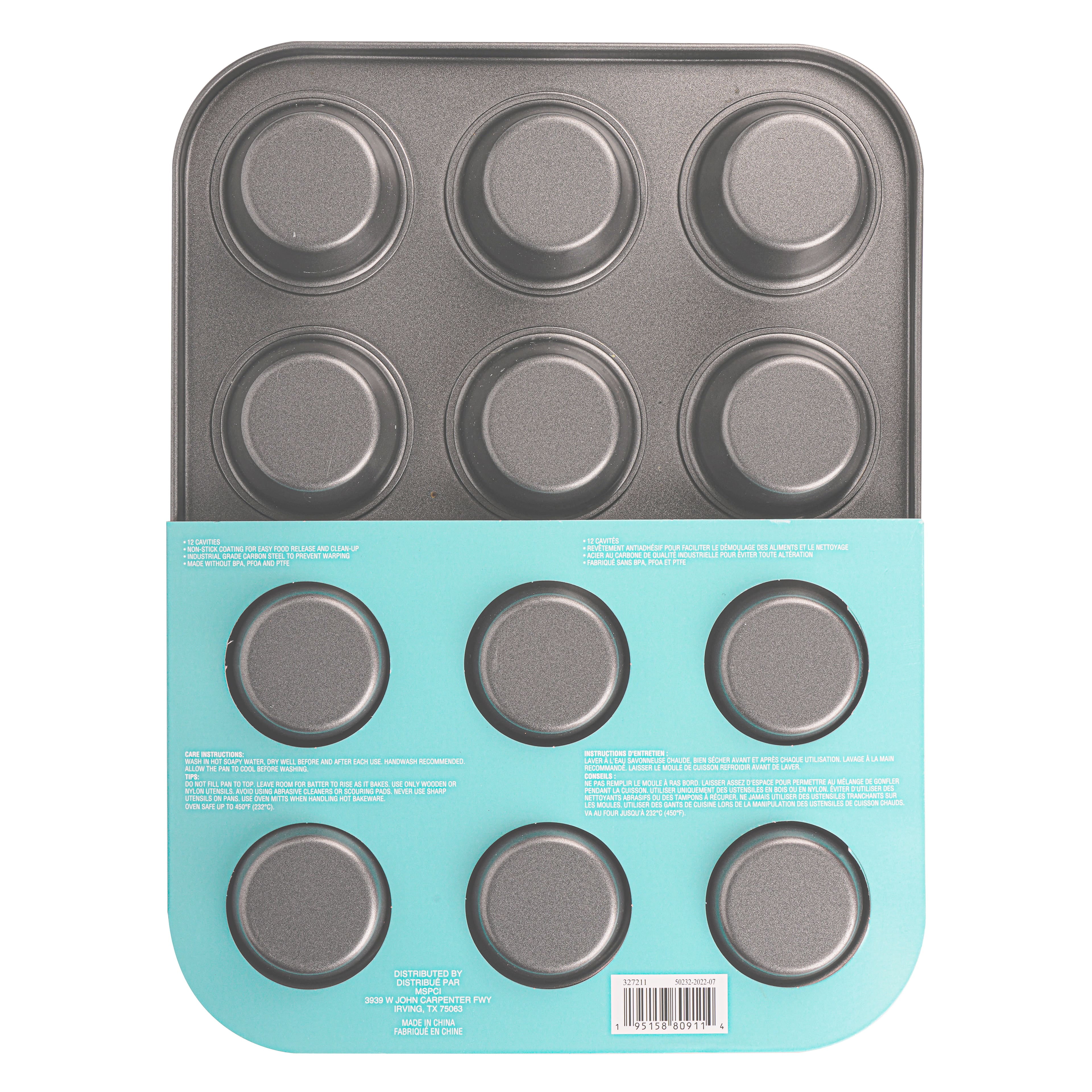 6 Pack: 12-Cup Muffin Pan by Celebrate It, Size: 10” x 0.82” x 7.67”, Silver