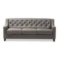 Baxton Studio Arcadia Modern Upholstered Living Room 3Seater Sofa