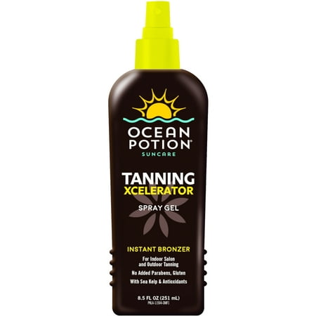 Ocean Potion Xcelerator Spray Gel For Indoor & Outdoor Tanning 8.5oz (Best Spray Tanning Equipment)