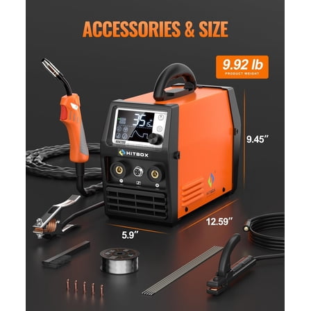 4 in 1 MIG Welder 110V 220V Inverter Gasless Lift TIG MMA Welding Machine 140Amp