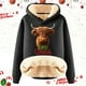 thumbnail image 2 of WILLBEST Sudadera Deportiva para Mujer con Capucha y Estampado Navideño de Vaca XX-Grande, 2 of 4