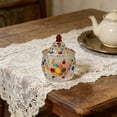 thumbnail image 6 of Glass Candy Jar with Lid, 11cm Colorful Dot Candy Dish for Dessert, Cookie, Jewelry, Wedding Party Decor, Kitchen & Tabletop Storage (4.33x3.15in), 6 of 8