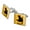 Silver, variant on Black Cat Lifting Leg and Licking Square Cufflink Set - Silver or Gold