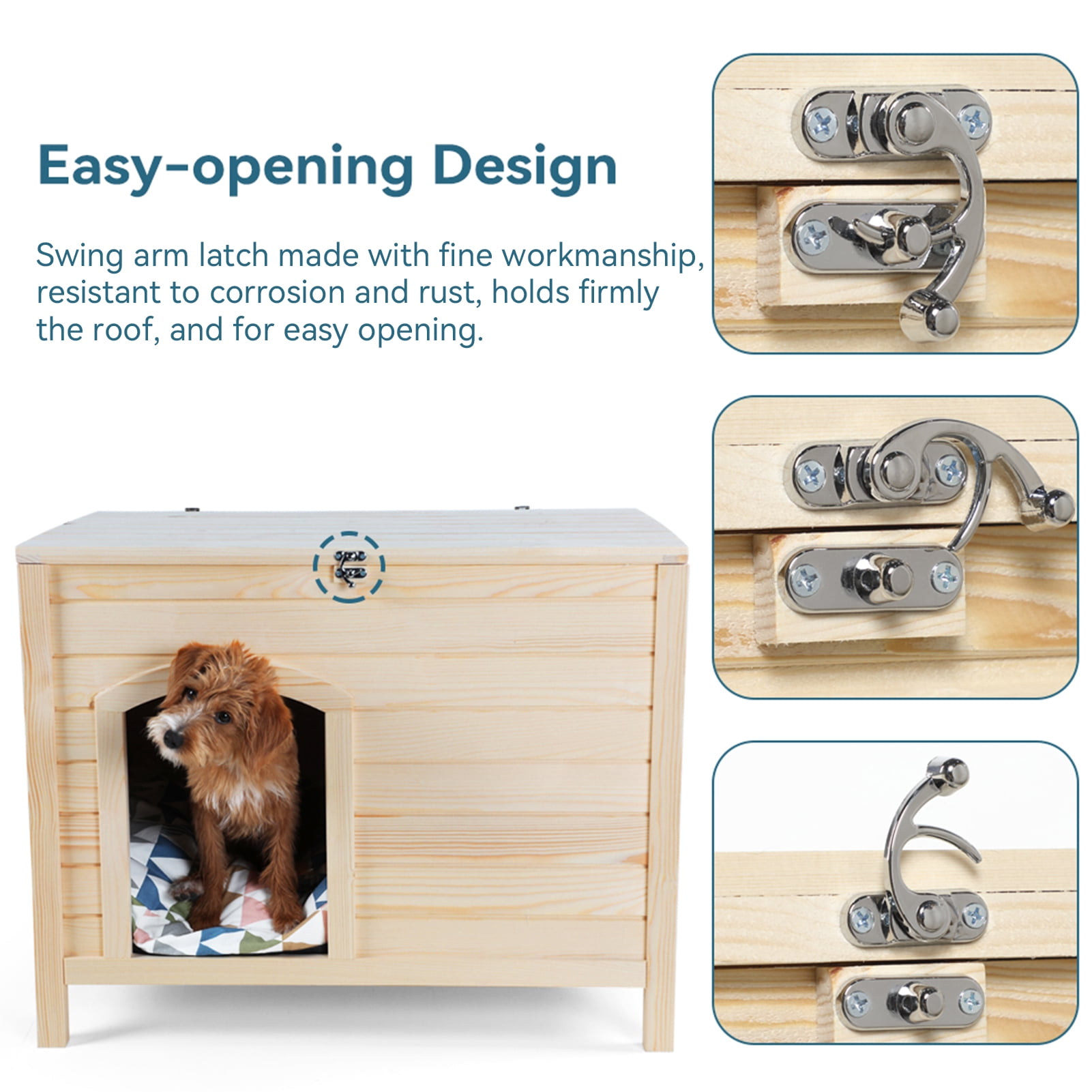 Petsfit Folding Cat House, No Tools Required for Assembly, Cat house Furniture, Indoor  Dog House for Small Dog, 30" L×21" W×24.5" H.