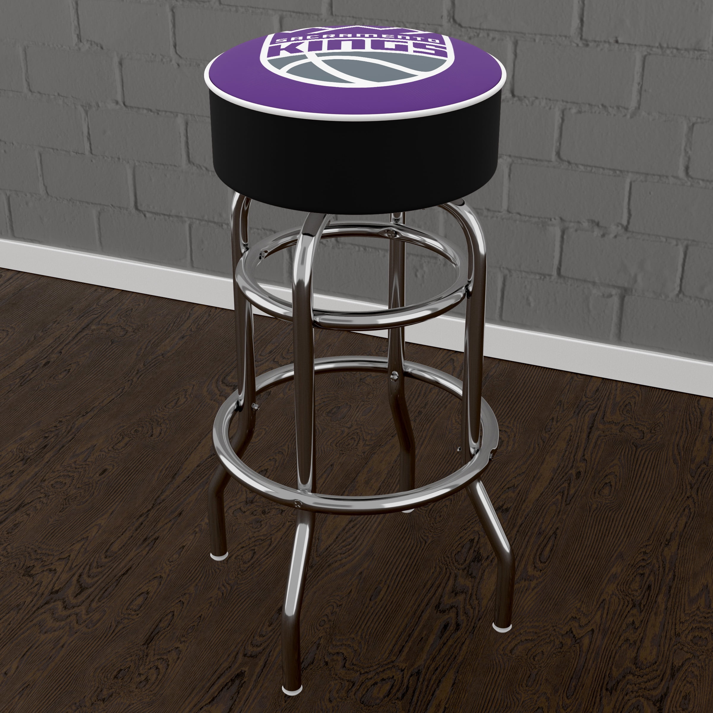 Trademark Gameroom Sacramento Kings Logo Bar Stool with Padded Seat