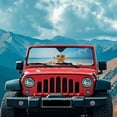 thumbnail image 4 of FUIALDOLG Funny Beach Starfish Car Sun Shade Cover Foldable Car Windshield Sun Shade Block UV Rays Heat Keep Vehicle Cool for Cars SUV Off-road Vehicle Trucks 52.95"x16.14", 4 of 7