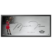 Michael Jordan Autographed Framed The Show 'The Last Shot 25th Anniversary Silver' 18x44 Photo Chicago Bulls UDA Holo Stock #261619