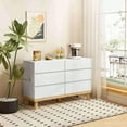 thumbnail image 5 of 6-Drawer Dresser,White Double Dresser,Wood Storage Cabinet for Living Room,Chest of Drawers for Bedroom, 5 of 7