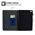 thumbnail image 4 of Dteck iPad 9.7 2017/2018 Case, iPad 6th Generation Case, iPad 5th Generation Case, iPad Air 2 Case, iPad Air Case, Slim Matte PU Leather Card Slots Wallet Case Multi-angle Standing Cover,Blue, 4 of 6