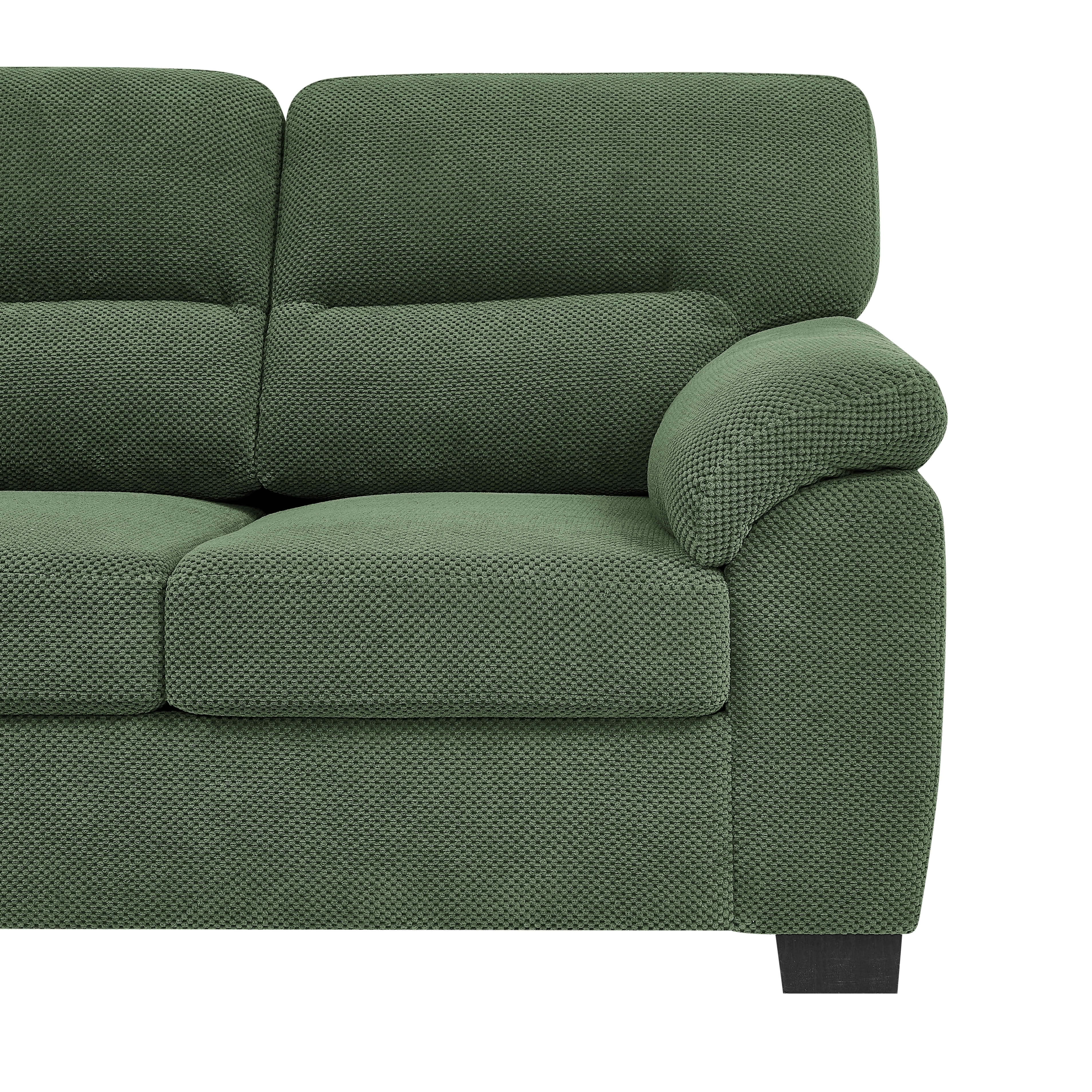 MAYEERTY 81 Inch 3‑Seater Sofa, Modern Textured Fabric Couch with Plush Track Arms & Solid Wood Frame for Living Room