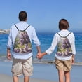 thumbnail image 5 of Kdxio Lilacs Teapot Scenic Painting Print Drawstring Backpack Bag,Waterproof Draw String Back Sack, Gym Drawstring Bags Swim Bag For Unisex, 5 of 5