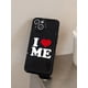 thumbnail image 3 of One Alphabet & Heart Print Precise Holes Phone Case For Iphone, 3 of 3