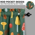 thumbnail image 5 of Mushroom (37) Kitchen Curtain Valance 3 Piece Home Curtains and Valance Set Curtain Sink Window Decor Window Treatment Tier 27.5x36 Length, 5 of 6