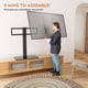 thumbnail image 3 of Soporte/Base Universal para TV Soporte de Mesa para TV con Montaje en Pared para 40 a 86 pulgadas con 5 Niveles de Altura Ajustable, Base de Vidrio Templado Resistente, Soporta Pantallas de hasta 132, 3 of 7