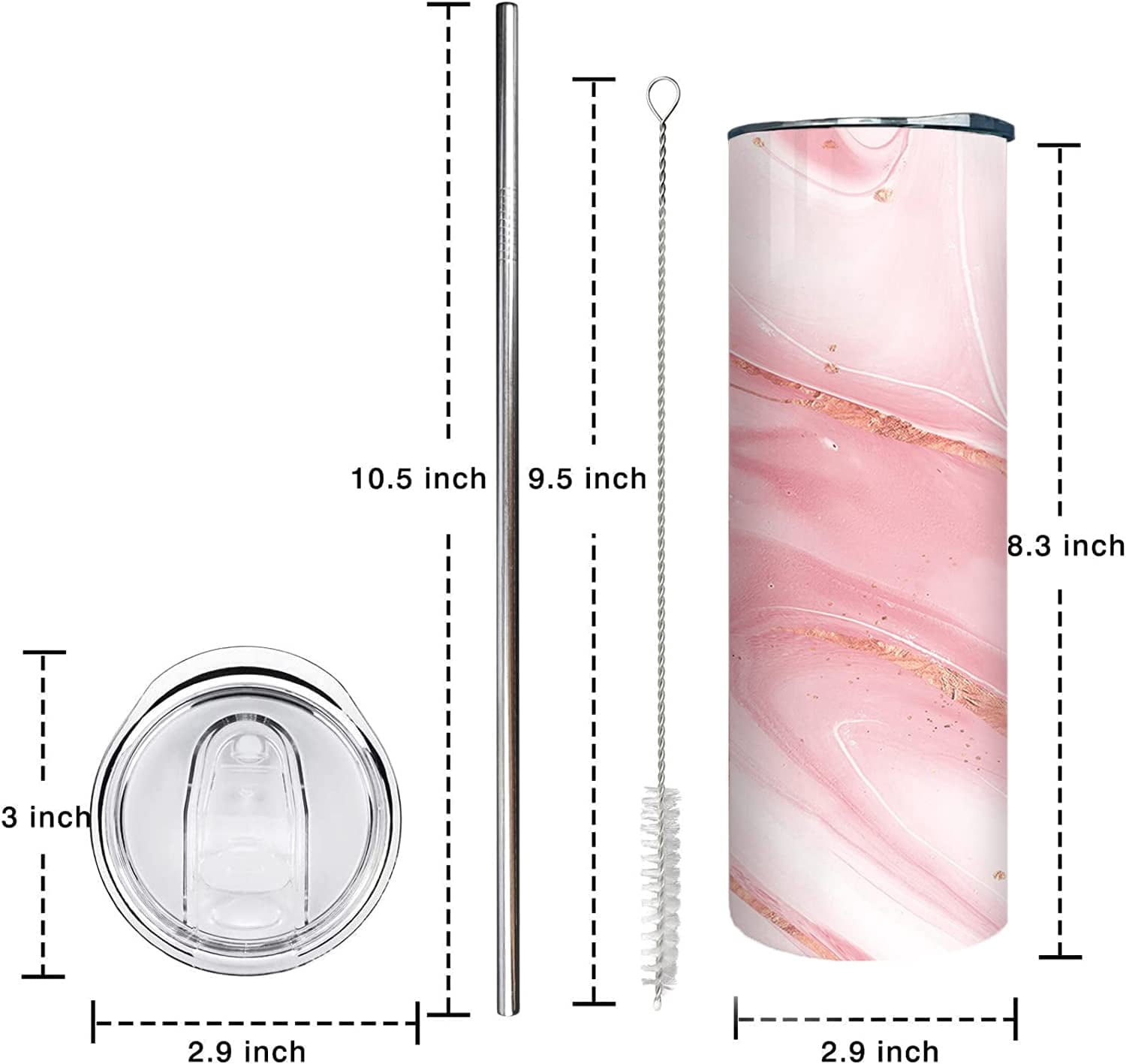 Happy Mothers Day GIGI Tumbler 20 oz tasse mince en acier inoxydable