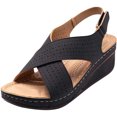 thumbnail image 3 of Sandalias de cuña para mujer, recortadas, punta abierta, para viajes al aire libre, sandalias cómodas, zapatos Wmkox8yii shjk284, 3 of 7