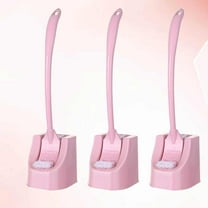 OULII Toilet Scrub Brush Pink 3Pcs 12.3x10.5x16.3In