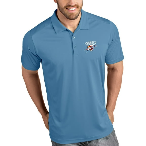 Men's Antigua Blue Oklahoma City Thunder Tribute Polo