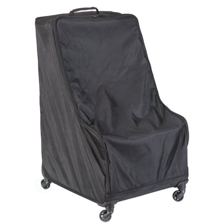 Quickway Imports QI003602 2.25 x 18.25 x 20 in. Children Car Seat Travel & Storage Bag with Wheels, Black