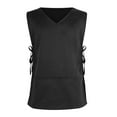 thumbnail image 4 of TOPTIE Cobbler Apron Unisex Two Pocket Squared Vest Working Uniform Smock with V-Neck, 30"L x 21"W-Black, 4 of 8