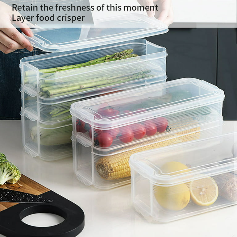 Food Storage Storage Box Food Containers with Lid for Kitchen Fridge Cabinet  Freezer Organizer