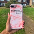 thumbnail image 2 of Personalised Cotton Candy Marble Name iPhone 7 Case,iPhone 12, 2 of 4