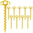 thumbnail image 1 of Estacas para tienda de campaña COBARYEN, 24 cm, en espiral, fibra de nailon, 10 unidades, color amarillo, 1 of 6