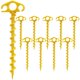 thumbnail image 1 of Estacas para tienda de campaña COBARYEN, 24 cm, en espiral, fibra de nailon, 10 unidades, color amarillo, 1 of 6
