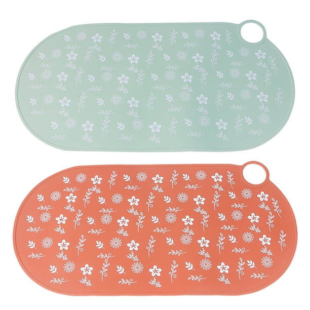 Manteles individuales de silicona para bebés y niños, tapetes antideslizantes resistentes a las manchas para comida para niños pequeños, tapete para mesa para comer con 2 paquetes