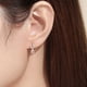 thumbnail image 5 of Chapado en oro Post Pave Cubic Zirconia Huggie Hoop Pendientes para Mujeres Pendientes Pequeño Fresco Mujeres, 5 of 5