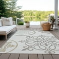 thumbnail image 6 of Addison Rugs Machine Washable Indoor/ Outdoor Chantille Bold Medallion Rug Ivory - 10' x 14', 6 of 6
