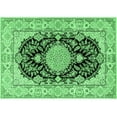 thumbnail image 1 of Ahgly Company Indoor Rectangle Medallion Emerald Green Traditional Area Rugs, 2' x 4', 1 of 4