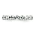 thumbnail image 3 of 14k White Gold Polished Size 5 Shared Prong 2 carat Diamond Complete Eternity Band, 3 of 5