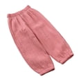 thumbnail image 3 of Ohufall 12M-8T Toddler Kids Baby Boys Girls Pants Solid Color Stretch Comfortable Cute Pant, 3 of 8
