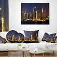thumbnail image 4 of Designart New York Skyline at Night - Cityscape Photo Throw Pillow - 18x18, 4 of 5