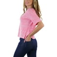 thumbnail image 3 of ToBeInStyle Women's Short Sleeve Hacci Sweater, 3 of 7