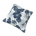 thumbnail image 3 of YFYANG Square Decorative Throw Pillow Case (Without Pillow Insert), Blue Botanical Flowers Bedroom Sofa Car Cushion Cover, 16"x16", 3 of 9