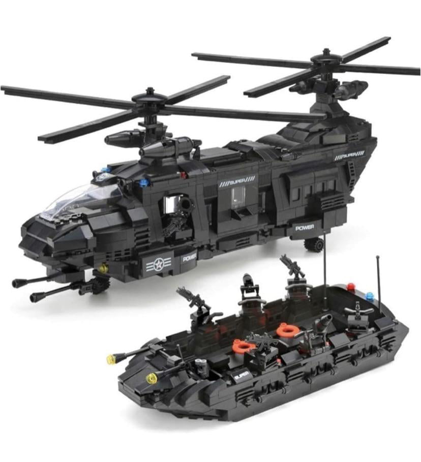 SWAT Military ww2 Lego Black Jeep Teams Figure Set City Police Weapon Block LEGO 
