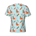 thumbnail image 6 of Vsdgher Rabbit Is Eating Carrots Print Men's Dry Fit Mesh Athletic Shirts Moisture Wicking Tennis T-Shirt Tops, 6 of 9