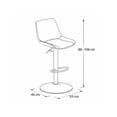 thumbnail image 3 of Banco para Barra Marel Gris PU Base Negra | Banco Moderno para Cocina, Comedor o Desayunador, 3 of 3