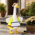 thumbnail image 5 of Sruoe Porch Goose Outfits, 23 Inch Worker Costumes Porch Goose Clothes, Goose Clothes Dress, Duck Sculpture Clothes for Lawn Statue Cement Statue Yard Patio Party Decoration, 5 of 6