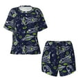thumbnail image 4 of Lsque Hand Drawn Rockets Women's Short-Sleeved Pajama Set - 2 Piece Soft and Lightweight Sleepwear Set-XX-Large, 4 of 9