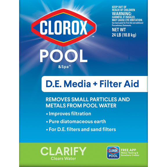 Clorox Pool&Spa Granular D.E. Filter Aid for Swimming Pools, 24 lbs