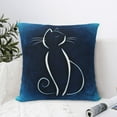 thumbnail image 4 of Honeii Cat Sketch Print Throw Pillow, Square Decorative Pillow Forms Soft Fluffy Plump Pillow Decorative Pillow Inserts,Couch Pillows-26"x26", 4 of 7
