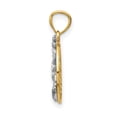 thumbnail image 2 of FJC Finejewelers 14k Two-tone Gold Small Lady Liberty On American Flag Disk Charm, 2 of 7