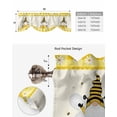thumbnail image 5 of Tie Up Valance Curtain for Kitchen,Farm Honeybee Gnome Rod Pocket Short Curtains Adjustable Tie-Up Shade Valances,Daisy Flower Yellow Buffalo Plaid Window Treatment for Bathroom Living Room Bedroom, 5 of 8