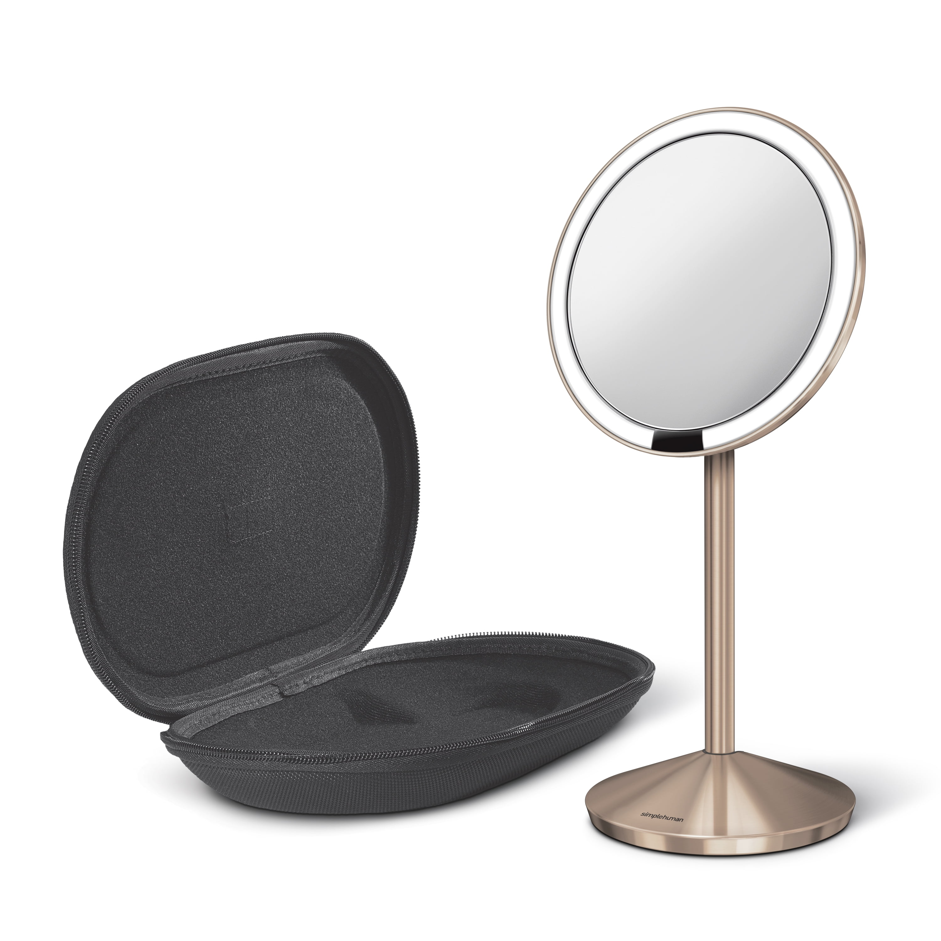 simplehuman 8” Round LED Sensor Mirror with 5x and 10x Magnification