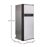 Conserv 12V/DC Refrigerator Freezer 10cf Stainless for RV Boat Off-Grid 2 Doors