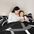 thumbnail image 4 of Manfei Black Gray Circle Twin Comforter Sets, Aesthetic Minimalist Bedding Set, Black Reversible 2-Piece, 1 Comforter and 1 Pillowcase, 4 of 6